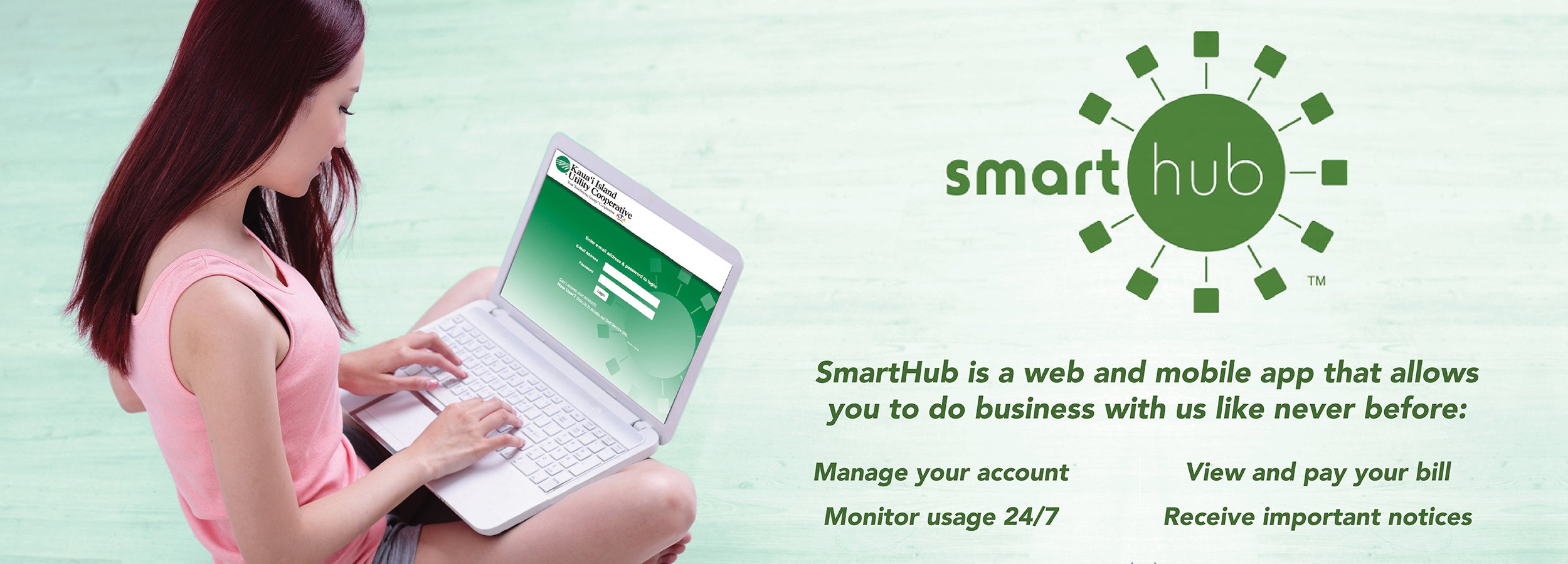 women on laptop browsing smarthub